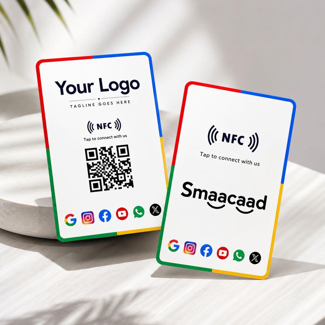 All-in-One NFC Business Profile Card with QR + Logo All-in-One NFC Business Profile Card with QR + Logo
