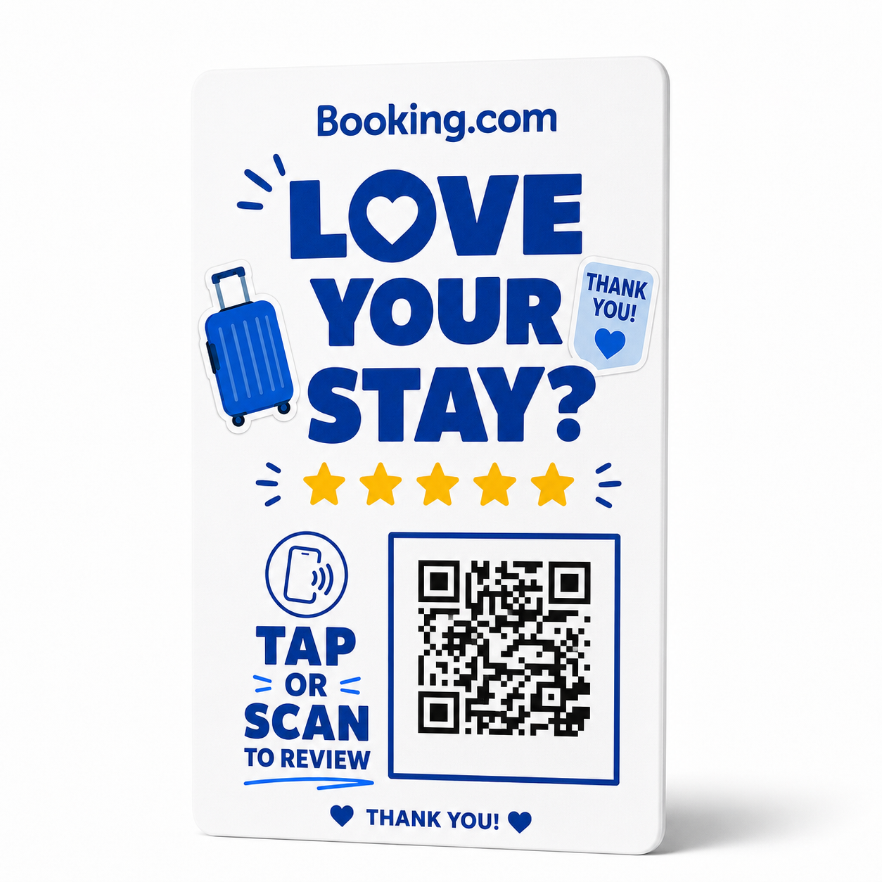 Booking.com Review NFC Card with QR by Smaacaad Booking.com Review NFC Card with QR by Smaacaad