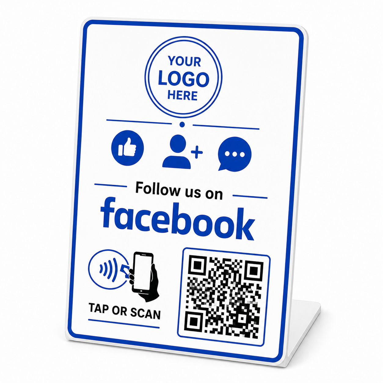 Facebook NFC Stand (QR + Logo) Facebook NFC Stand (QR + Logo)