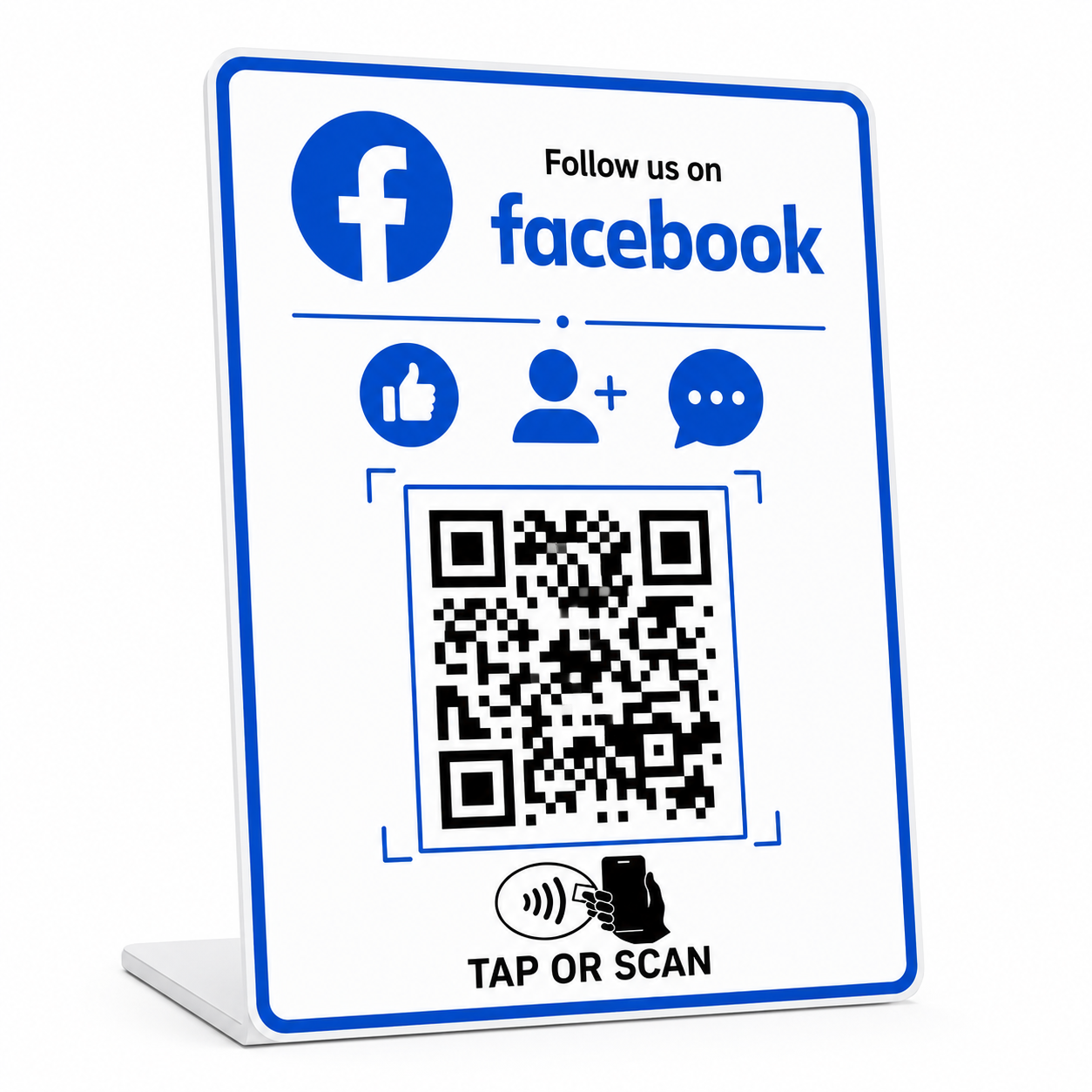 Facebook NFC Page Stand with QR by Smaacaad Facebook NFC Page Stand with QR by Smaacaad