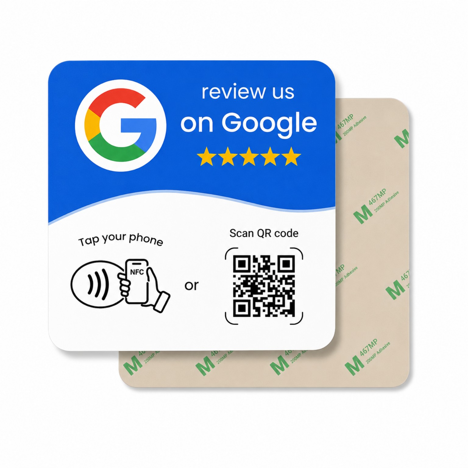 Google Review NFC Plate Sticker with QR by Smaacaad Google Review NFC Plate Sticker with QR by Smaacaad