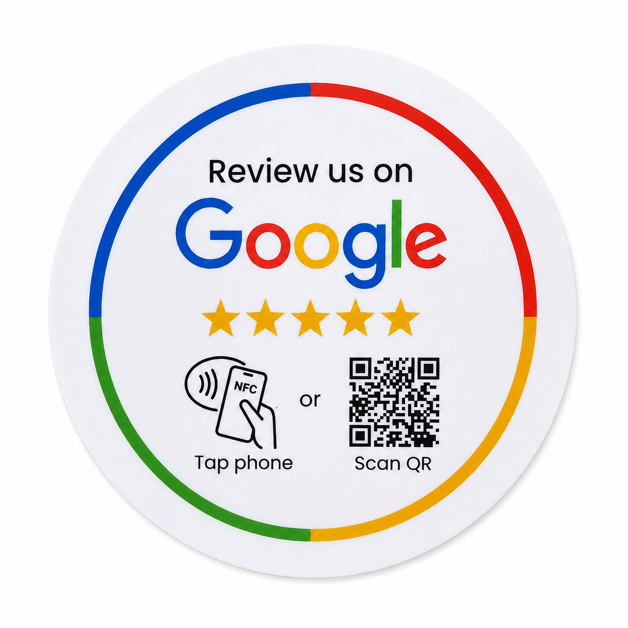 Google Review NFC Round Sticker with QR by Smaacaad Google Review NFC Round Sticker with QR by Smaacaad