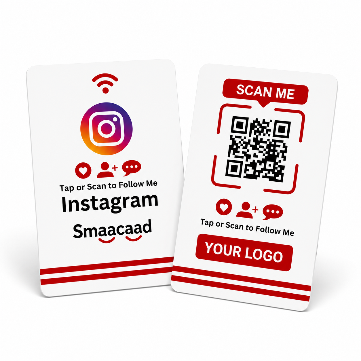 Instagram NFC Follow Card with QR and Logo Instagram NFC Follow Card with QR and Logo