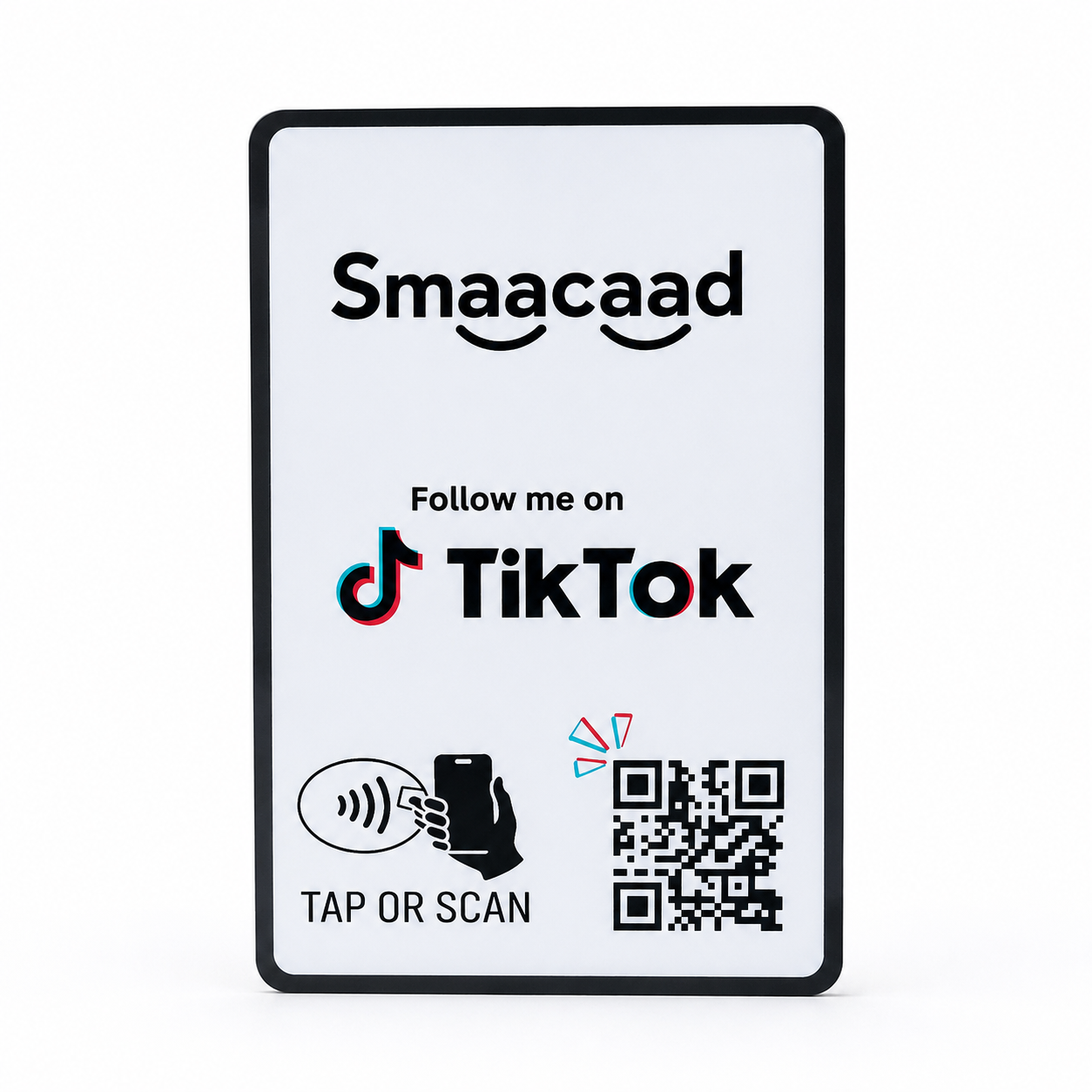 TikTok NFC Follow Card with QR by Smaacaad TikTok NFC Follow Card with QR by Smaacaad