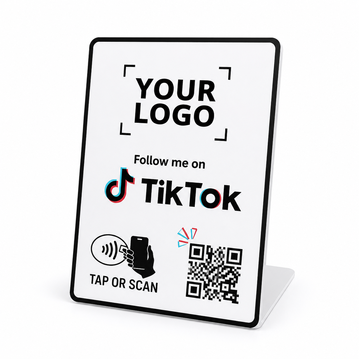 TikTok NFC Stand (QR + Logo) TikTok NFC Stand (QR + Logo)