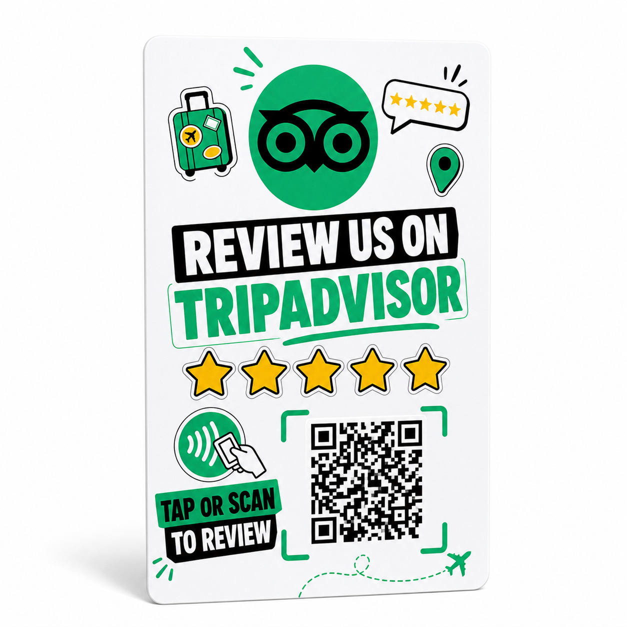 TripAdvisor Review NFC Card with QR by Smaacaad TripAdvisor Review NFC Card with QR by Smaacaad
