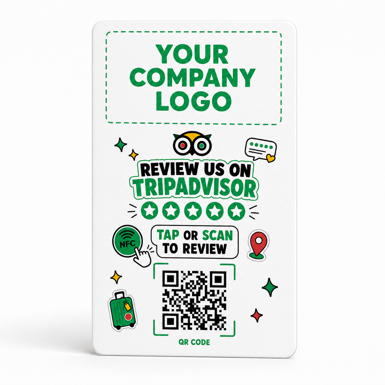 TripAdvisor Review NFC Card with QR + Logo by Smaacaad TripAdvisor Review NFC Card with QR + Logo by Smaacaad