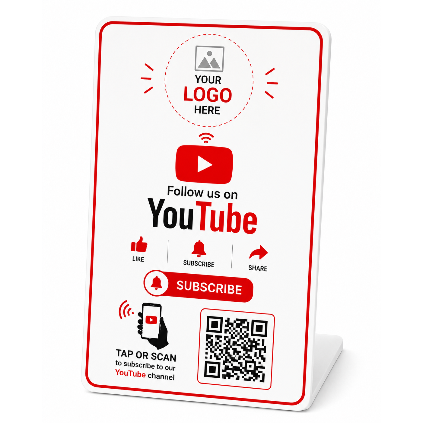 YouTube NFC Stand (QR + Logo) YouTube NFC Stand (QR + Logo)